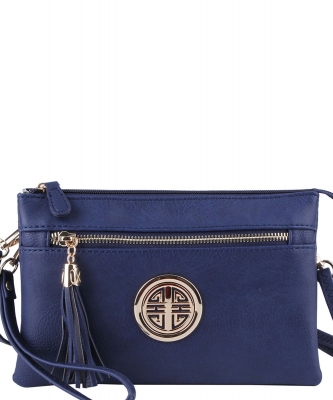 Fashion Logo Clutch Cross Body Bag WU021L NAVY